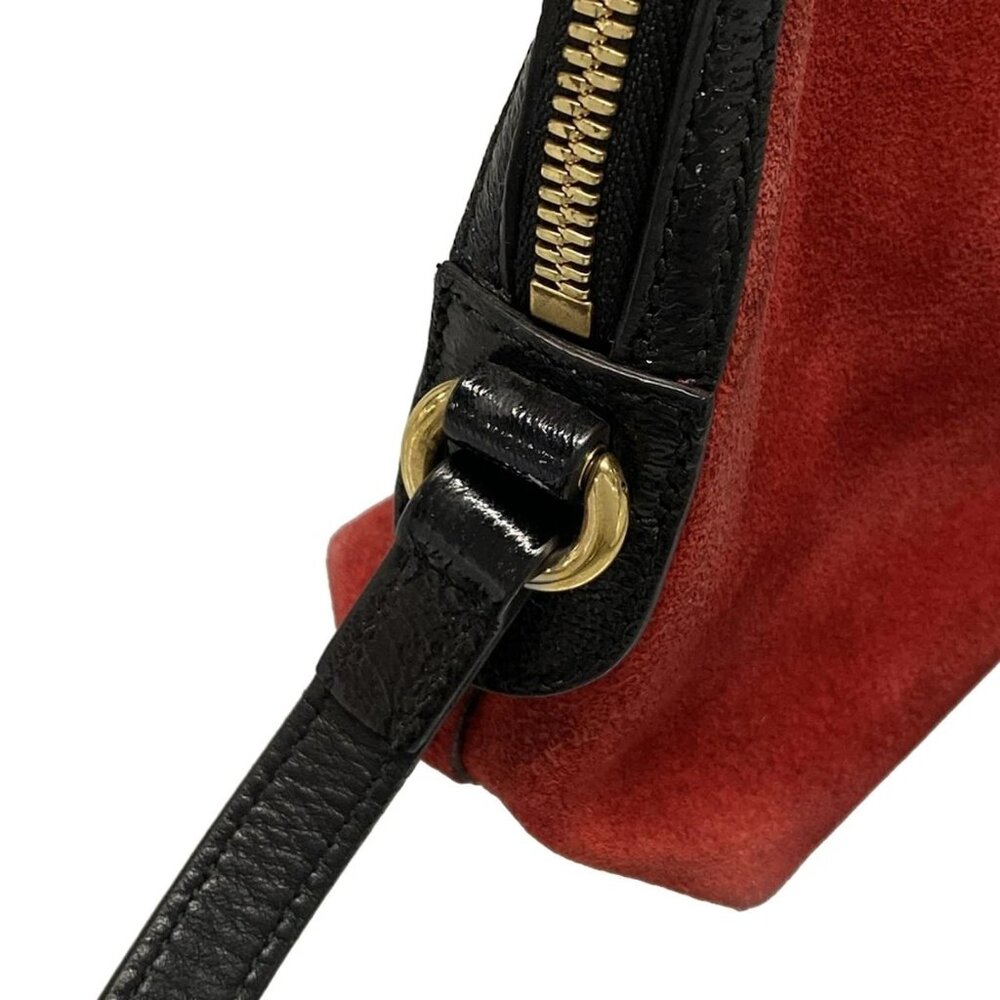 Authentic GUCCI Ophidia Suede Patent Leather Canvas Shoulder Bag br484-120725 - Picture 9 of 16